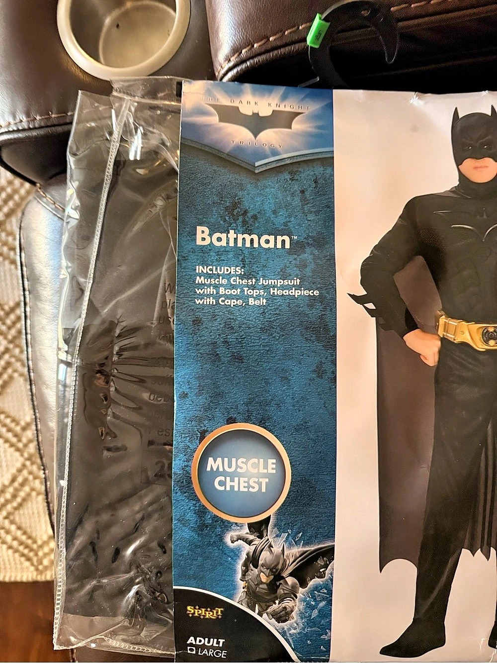Batman Muscle Chest Jumpsuit Superhero Costume MENS Large Like New